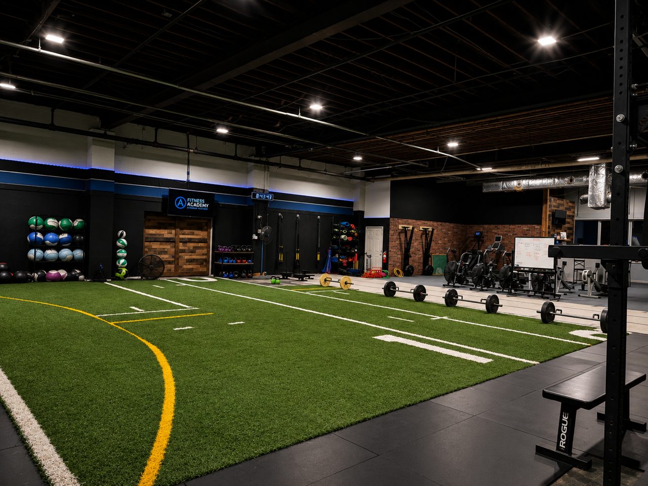 Fitness Academy turf training area in New Windsor